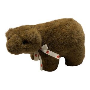 Mary Meyer Brown Bear‎ Plush Bow Neck Soft Furry Stuffed Animal Kids Toy Size 7"
